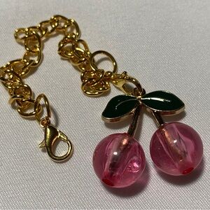 Gold Cherry Purse Charm